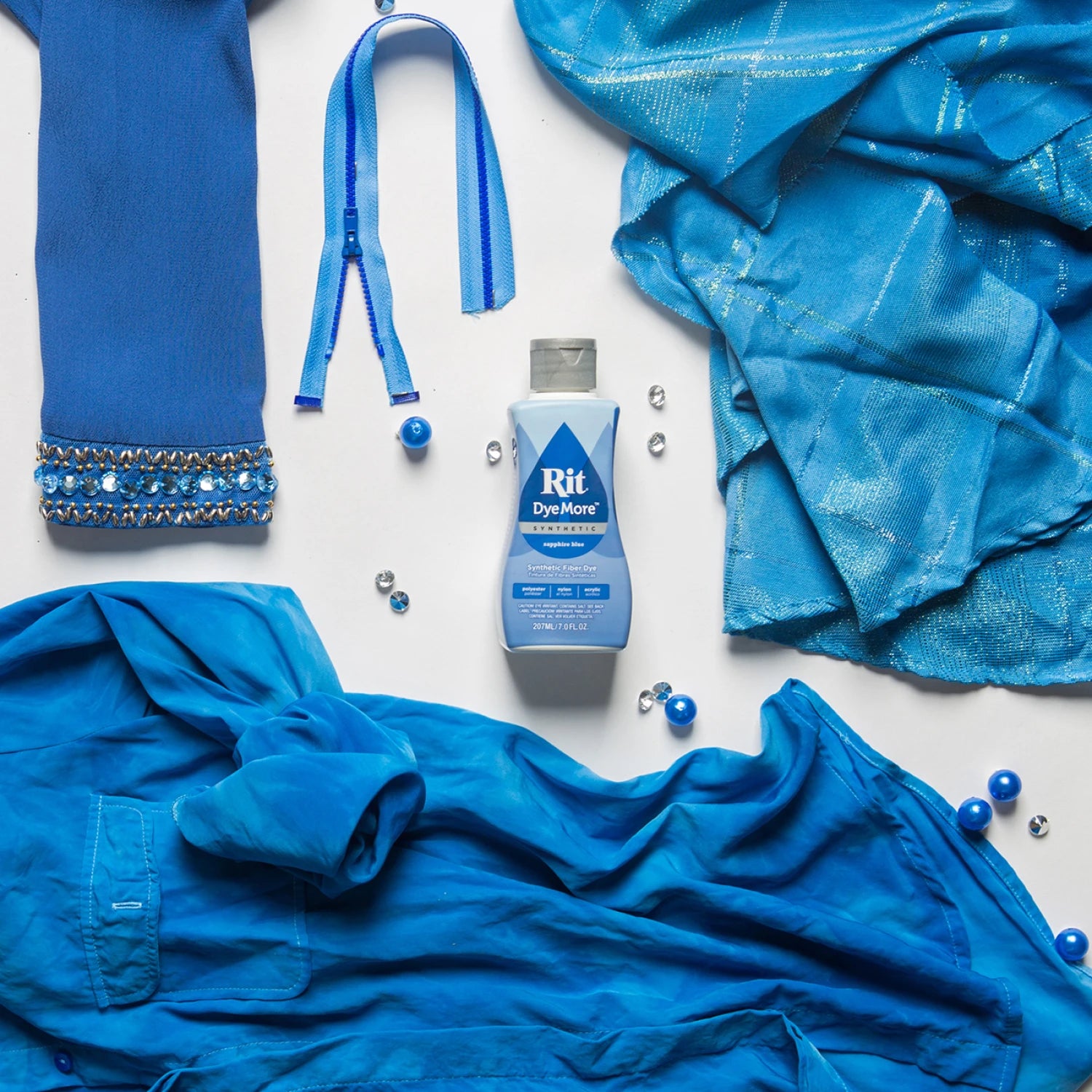 Rit DyeMore Synthetic Fiber Dye 7 oz - Sapphire Blue